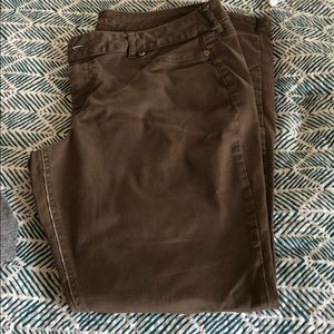 Olive color Maurices jeggings size XL long